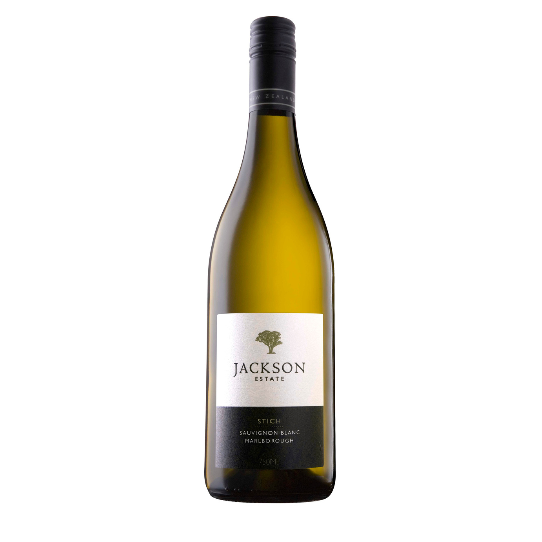 Jackson Estate Stich Marlborough Sauvignon Blanc bottle on a white background